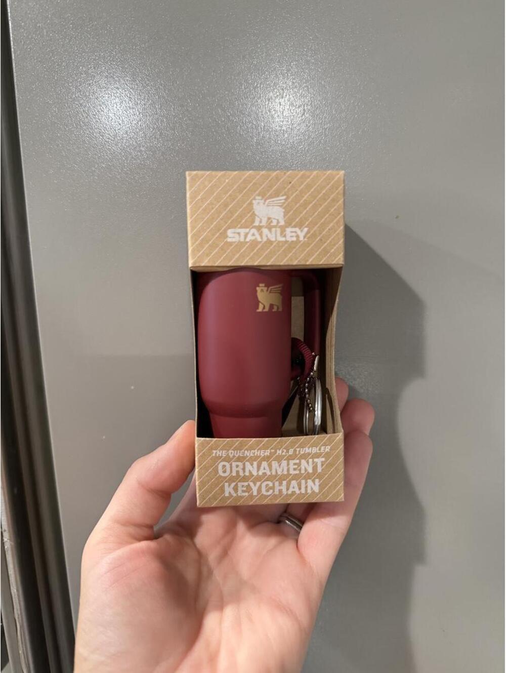 Stanley The Quencher 12 oz Tumbler Ornament Keychain - Burgundy